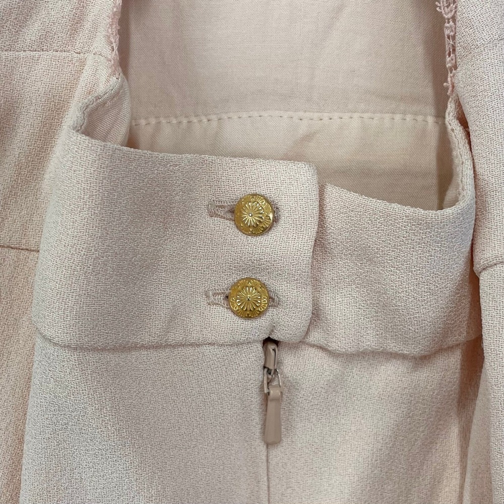 Sezane Alya Mini Dress Womens XS (36) Blush Pink Deep V Romantic Feminine - Picture 7 of 10